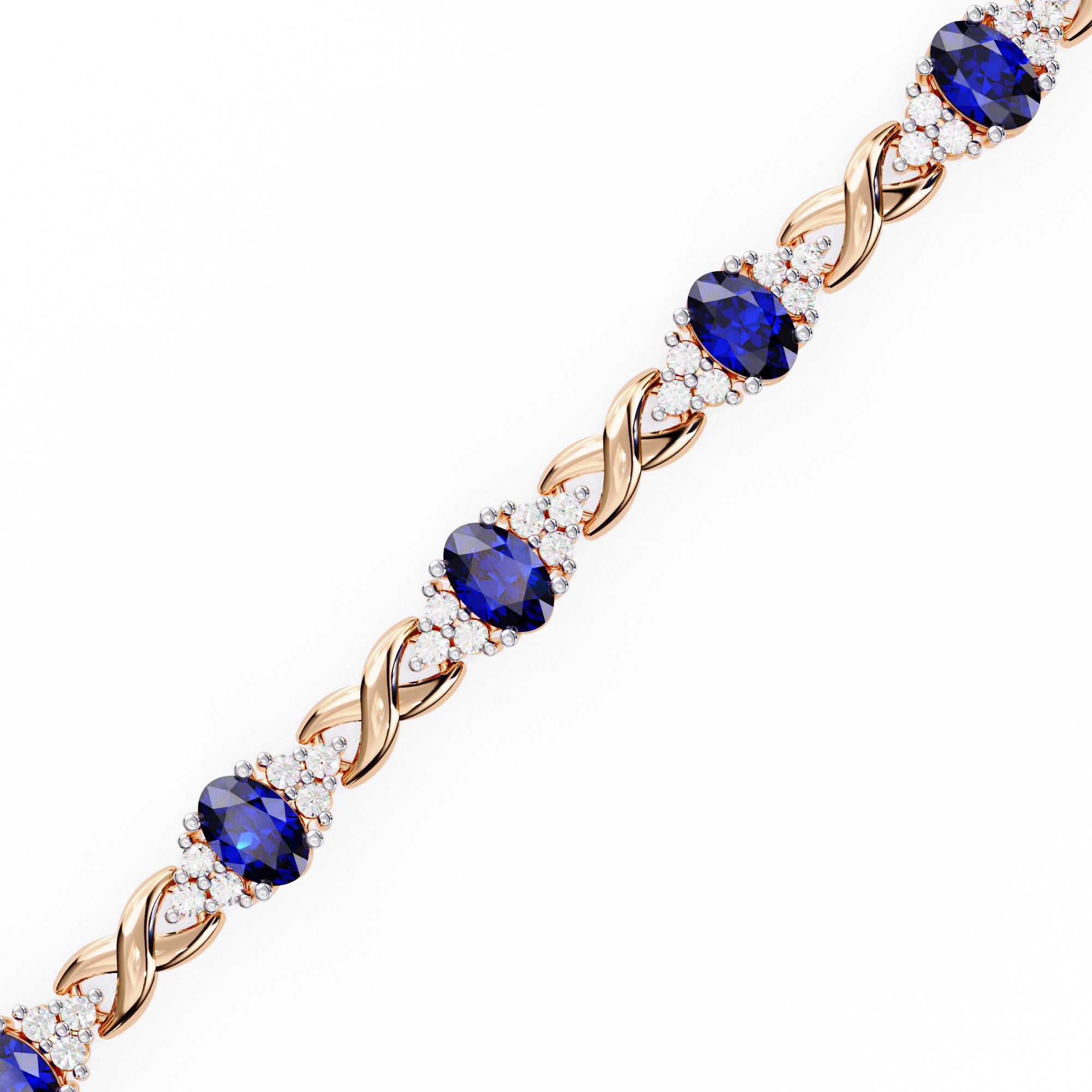 Solitairekart 5.26ct Lab Grown  Diamond Celestial Bloom Bracelet